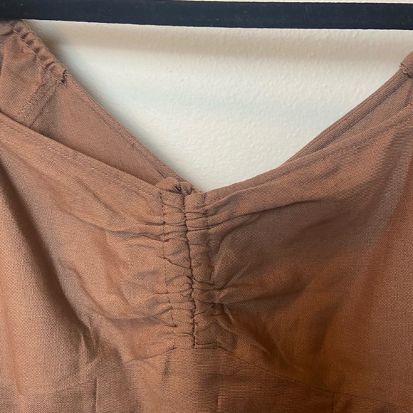 ASOS Brown Ruched Mini Dress - Picture 4 of 8